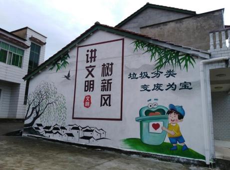  大余墙绘是现在流行的墙体广告